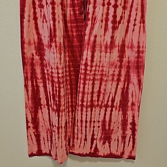 Agree Dress/Pretty Pink & white tie dye print/cross front/elastic waist & comfy! - Picture 2 of 6